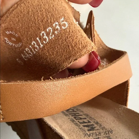 Mephisto Brown Leather Slingback Sandals - Picture 6 of 9